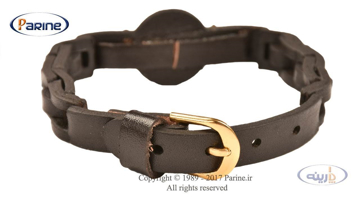 دستبند چرمی پارینه طرح تولد فروردین مدل BR105-15