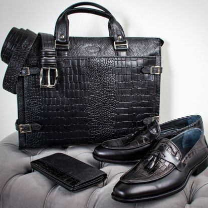 تصویر  ست کامل اداری کهن چرم